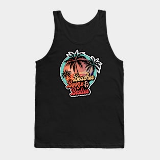 Beaches booze and palm tree besties Tank Top